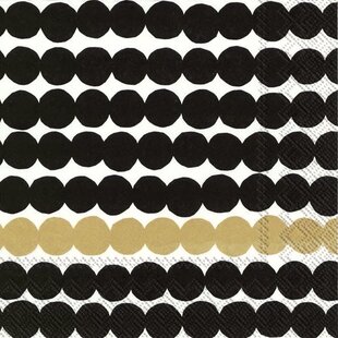 marimekko RÄSYMATTO BLACK GOLD servetten
