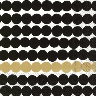 marimekko RÄSYMATTO BLACK GOLD servietten