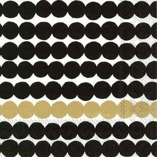 marimekko RÄSYMATTO BLACK GOLD servetten