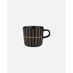 marimekko oiva cup black- gold tiiliskivi 2dl