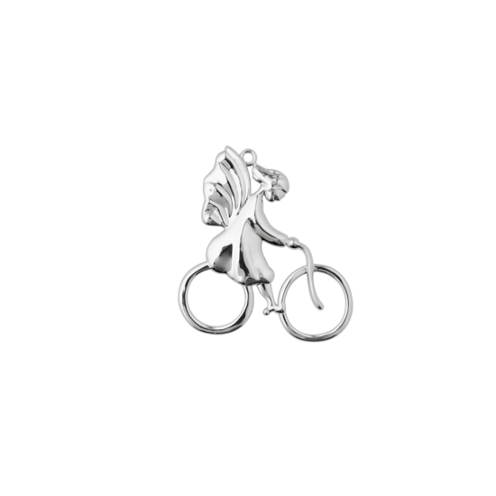Rosendahl rosendahl kersthanger engel op fiets silver plated