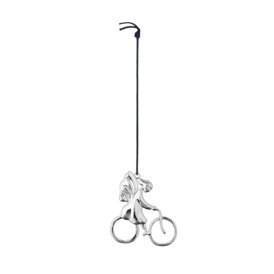 Rosendahl rosendahl kersthanger engel op fiets silver plated