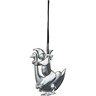 rosendahl kersthanger jongen met gans silver plated