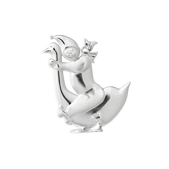 Rosendahl rosendahl kersthanger jongen met gans silver plated