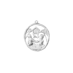 rosendahl kersthanger elvenhuisje silver plated