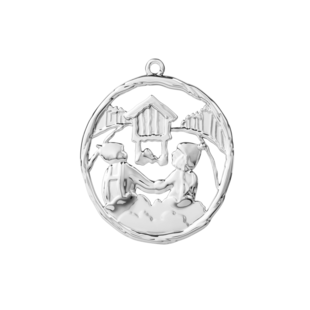 rosendahl kersthanger elvenhuisje silver plated