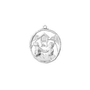 rosendahl kersthanger elvenhuisje silver plated