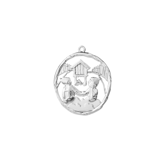 Rosendahl rosendahl kersthanger elvenhuisje silver plated