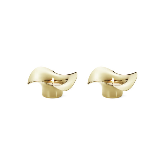 Georg Jensen Georg Jensen Cobra theelicht set 2 goud