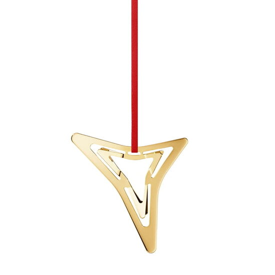 Georg Jensen kersthanger driepuntige star goud