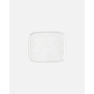 marimekko oiva unikko plate 15x12cm white