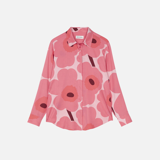 Marimekko Maija Unikko zijden shirt 42
