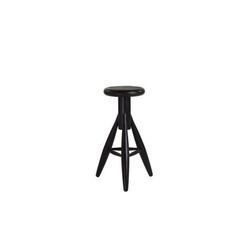 artek kruk rocket zwart gelakt eiken 73cm