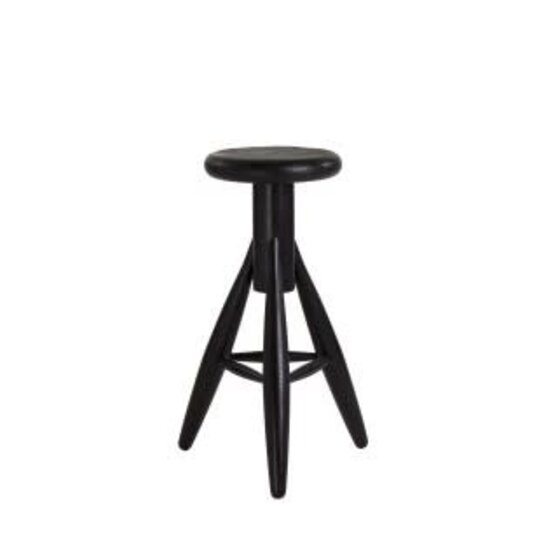 Artek artek kruk rocket zwart gelakt eiken 73cm