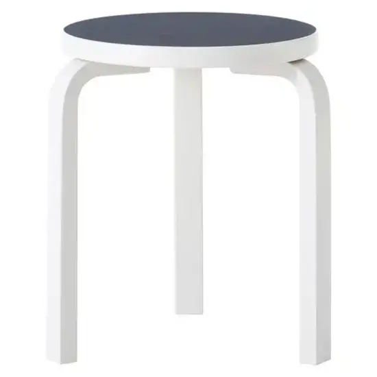 Artek artek stool 60 white smokey blue
