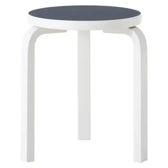 Artek artek stool 60 white smokey blue