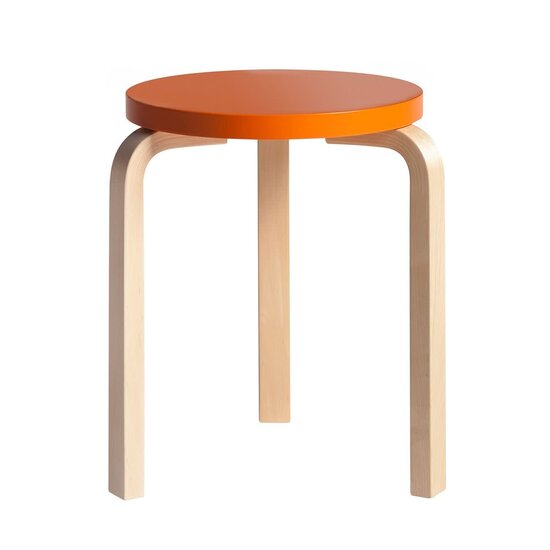 Artek artek stool 60 orange anniversary