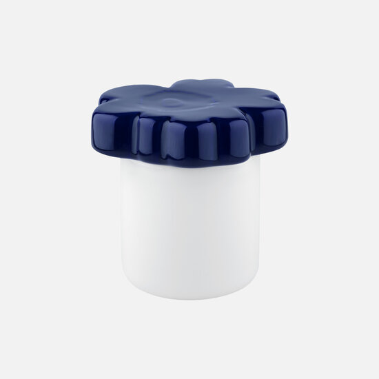 Marimekko Unikko Collectible Pot 6,5x15,5 cm Wit / Donkerblauw