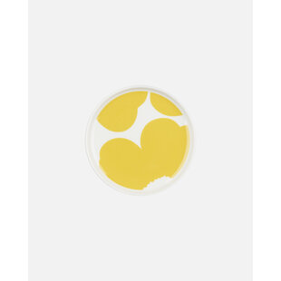 marimekko iso unikko plate yellow 13,5cm