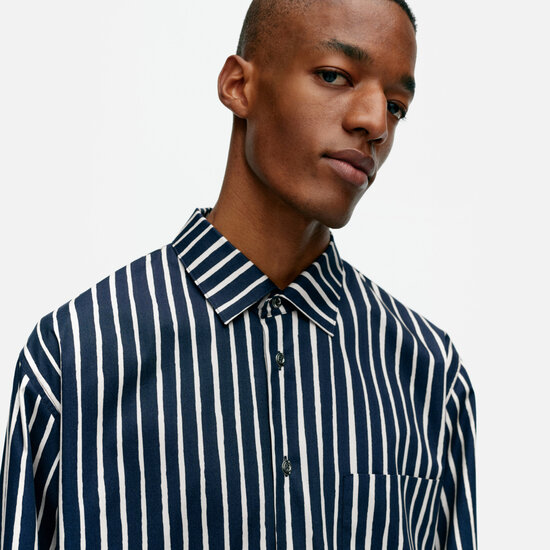 Marimekko marimekko shirt jokapoika  donker blauw M