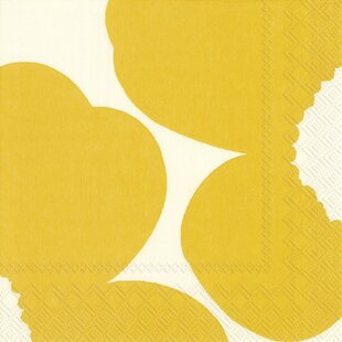 marimekko ISOT UNIKKOT CREAM  yellow servetten