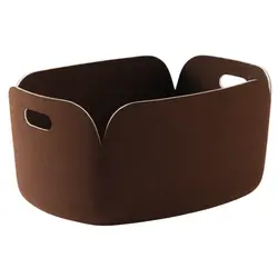 muuto restore basket dark brown 35cm x 48cm x 23cm
