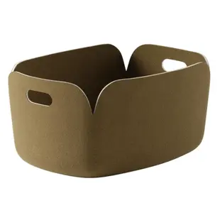 muuto restore basket brown green 35cm x 48cm x 23cm