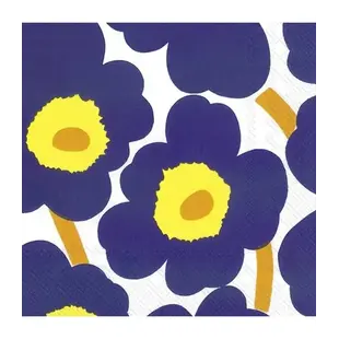 marimekko unikko dark blue servetten S