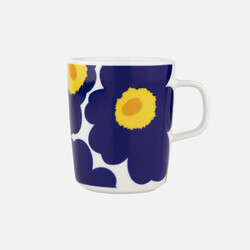 Marimekko mok blauw unikko 60th anniversary