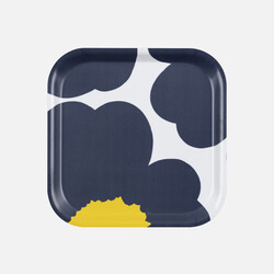 marimekko unikko anniversary tray 20x20  blauw