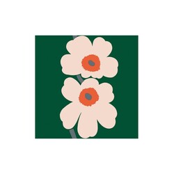 marimekko UNIKKO 60th anniversary green servetten