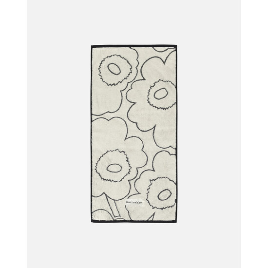 Marimekko marimekko piirto unikko hand towel  50x100 white-black