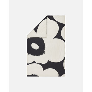 marimekko iso unikko zwart 150x210