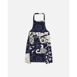 marimekko unikko kollaasi apron blue