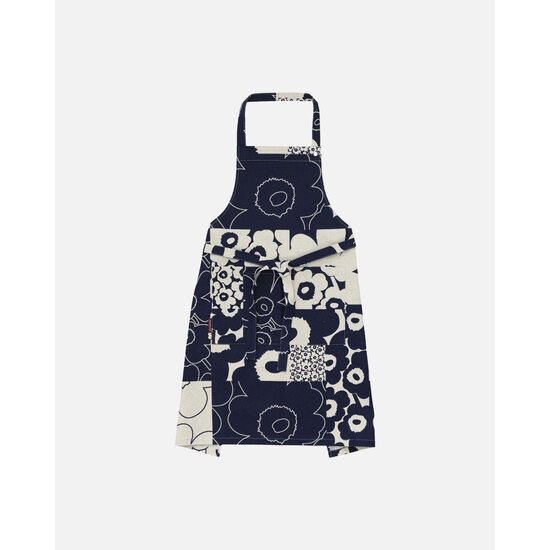 Marimekko marimekko unikko kollaasi apron blue