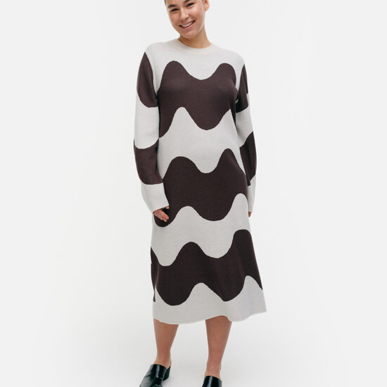 Marimekko marimekko Ennallaan Lokki Knitted Wool Dress M