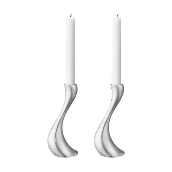 Georg Jensen georg jensen COBRA Candleholder with candles 2pcs, medium