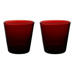 iittala kartio tumbler 21 cl cranberry 2pcs