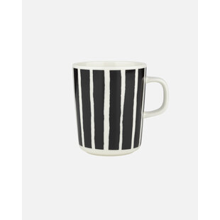 marimekko oiva / piccolo mug 2,5 dl black-white