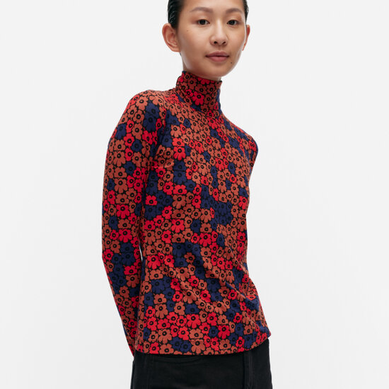 Marimekko marimekko Armas Unikko jersey turtleneck top XL