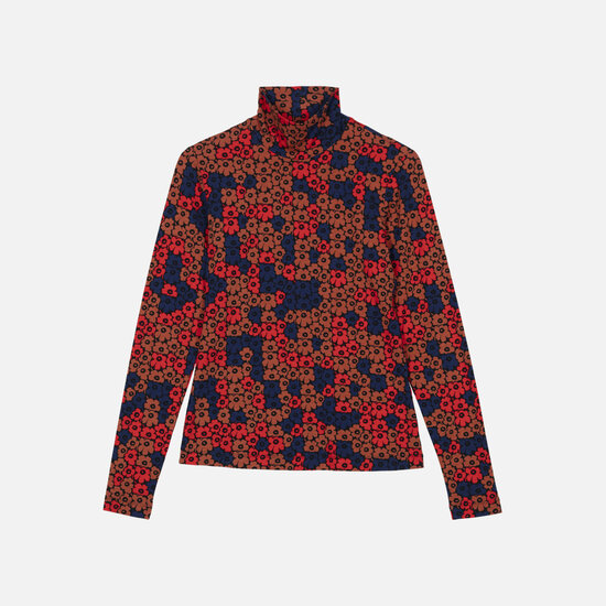 Marimekko marimekko Armas Unikko jersey turtleneck top XL