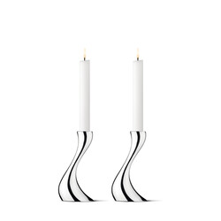 georg jensen COBRA candleholder, small, 2 pack