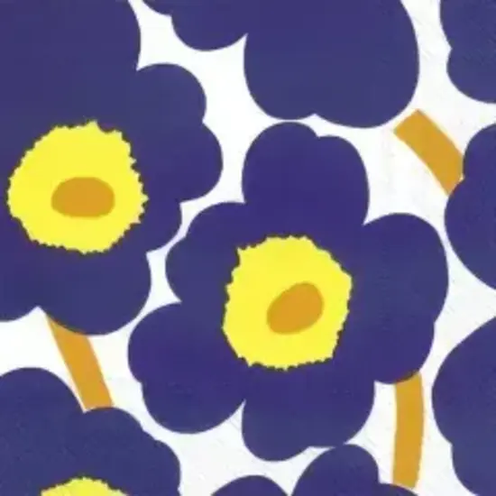 Marimekko marimekko unikko dark blue servetten
