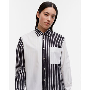 marimekko Kioski Jokapoika Black-White cotton shirt M