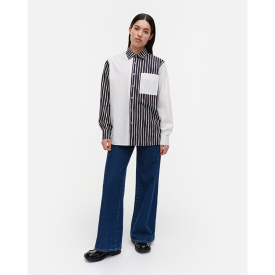 Marimekko marimekko Kioski Jokapoika Black-White cotton shirt M