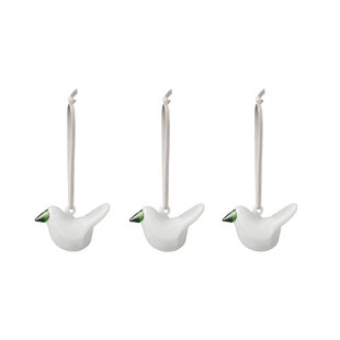 iittala glass bird mini white set 3