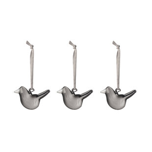 Iittala mini glass birds grey 3set