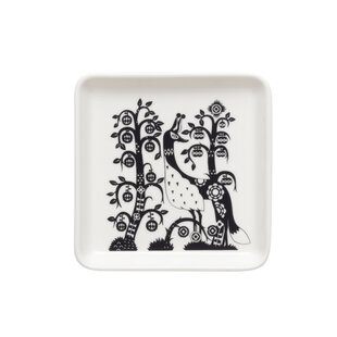 iittala taika plate square 12x12cm black