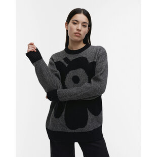 marimekko pehmyt unikko gebreid black-white mt XL