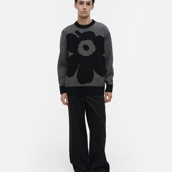 Marimekko marimekko pehmyt unikko gebreid black-white mt XL
